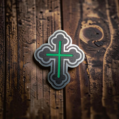 Rounded Gothic Cross Hat Patch