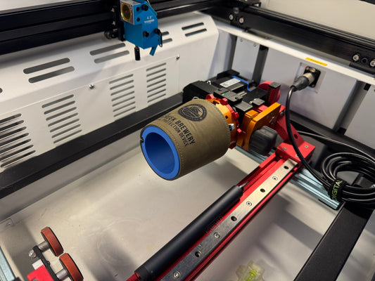 Cup Sleeve Koozie Jig/Holder, Rotary Chuck Holder, Sleeve Holder, Laser Rotary Tools - LoneStar Adhesive