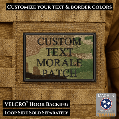 Custom Text Embroidered Morale Patches | Made in USA | VELCRO® Brand Hook Backing - LoneStar Adhesive