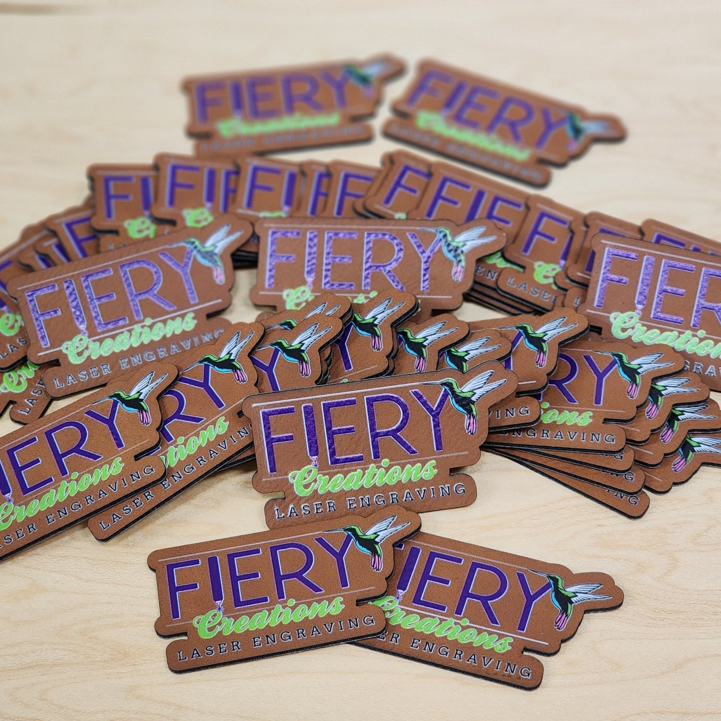 Custom UV Printed Leather or Acrylic Patches - Wholesale Packages - LoneStar Adhesive