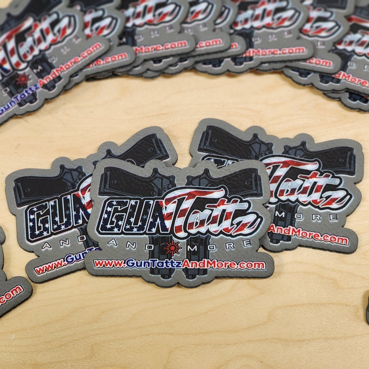 Custom UV Printed Leather or Acrylic Patches - Wholesale Packages - LoneStar Adhesive