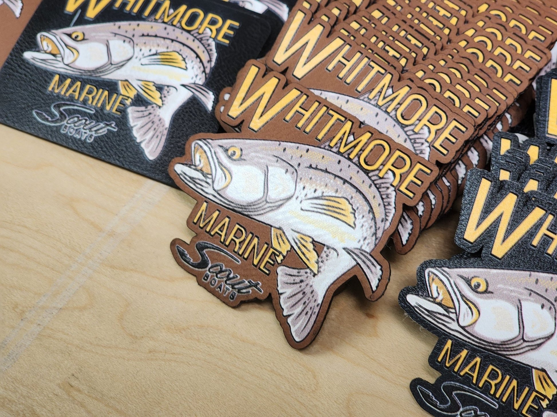 Custom UV Printed Leather or Acrylic Patches - Wholesale Packages - LoneStar Adhesive