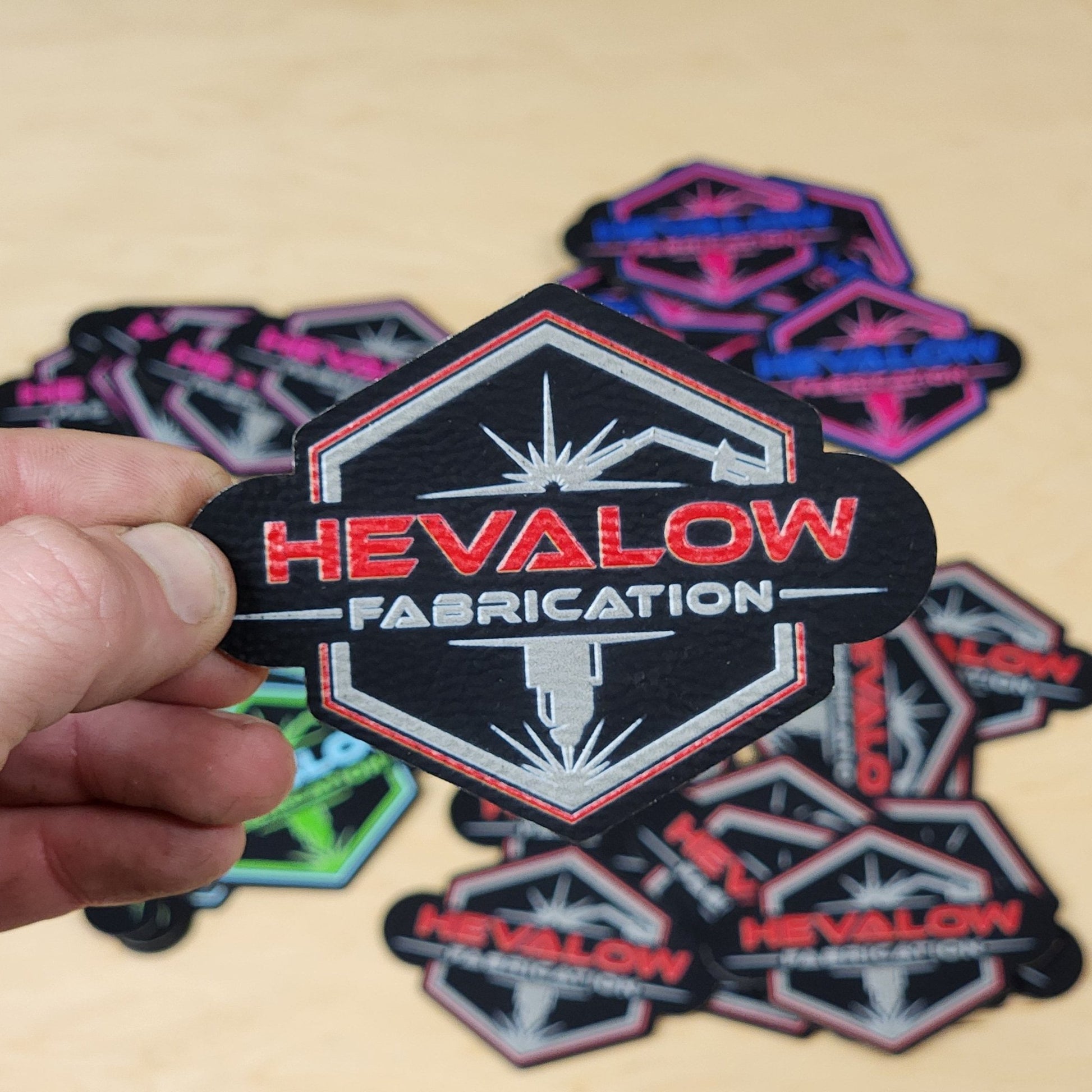 Custom UV Printed Leather or Acrylic Patches - Wholesale Packages - LoneStar Adhesive