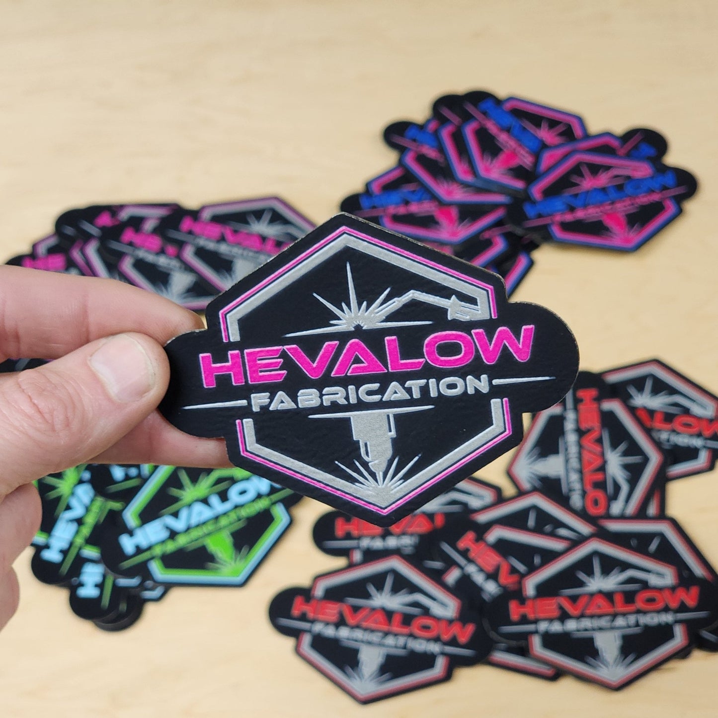 Custom UV Printed Leather or Acrylic Patches - Wholesale Packages - LoneStar Adhesive