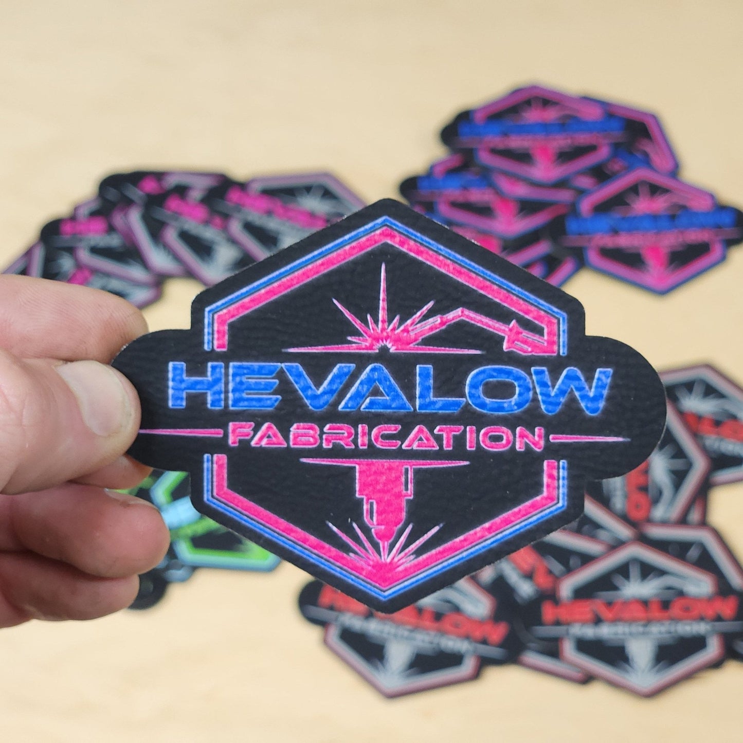 Custom UV Printed Leather or Acrylic Patches - Wholesale Packages - LoneStar Adhesive