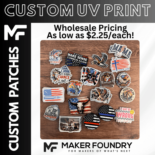 Custom UV Printed Leatherette Hat Patches | Wholesale - LoneStar Adhesive