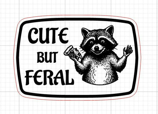 Cute but Feral SVG - Laser Engraving File for Hat Patches - LoneStar Adhesive