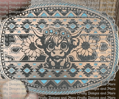 Cute cow with sunflowers - LoneStar Adhesive