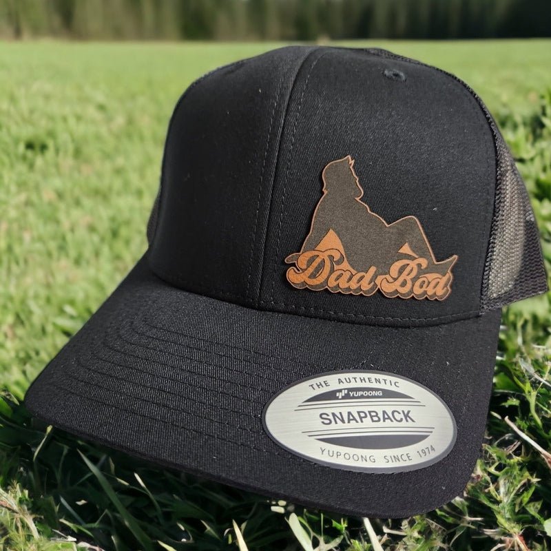 Dad Bod Leather Patch Trucker Hat for Father's Day - #LoneStar Adhesive#