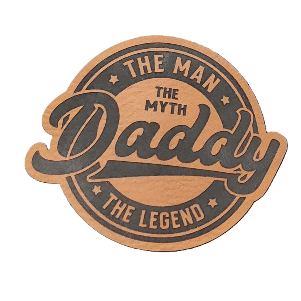 Daddy Dad Engraved Leatherette Hat Patch - MR01 - LoneStar Adhesive