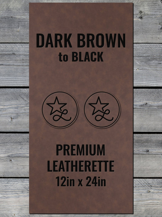 Dark Brown / Black Durra-Bull Premium Leatherette™ Sheets (12x24) - #LoneStar Adhesive#