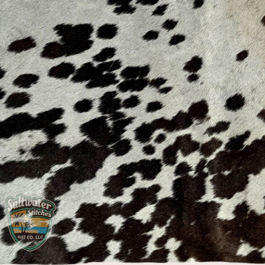Dark Brown & White Cowhide Panel - LoneStar Adhesive