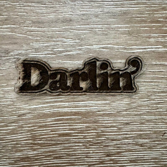Darlin' Genuine Cowhide Iron-On Patch - #LoneStar Adhesive#