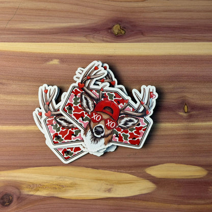 Deer Camo Pink - Valentine's Day | UV Printed Leather Hat Patch | Shop On Vacation Through 1/8. Orders Will Process on 1/9 - LoneStar Adhesive