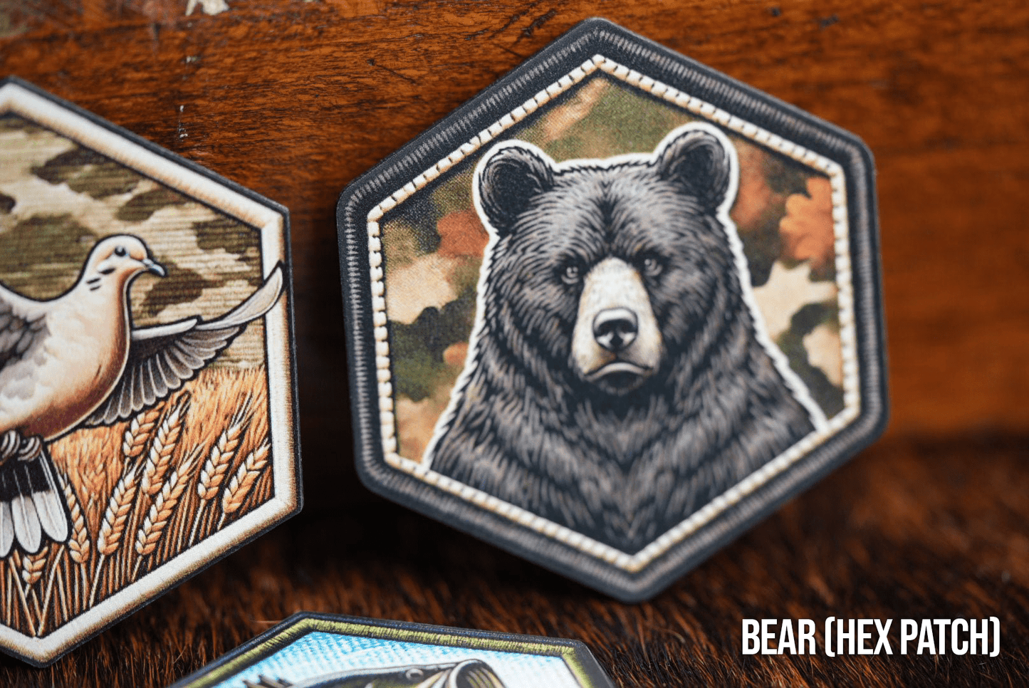 Die Cut UV Printed Patches: Fishing/Hunting Themed (2" & Larger) - LoneStar Adhesive