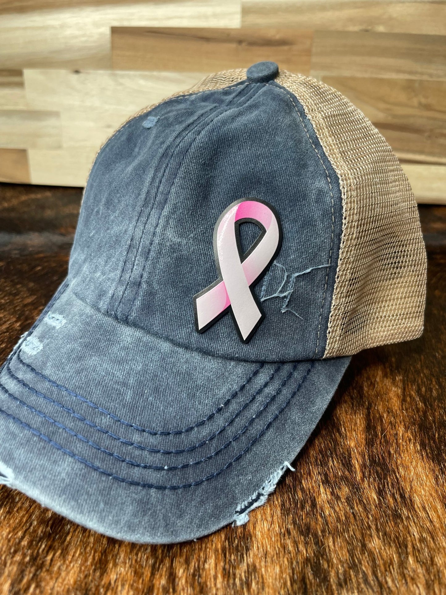 Die Cut UV Printed Texture Build Awareness Ribbon - LoneStar Adhesive