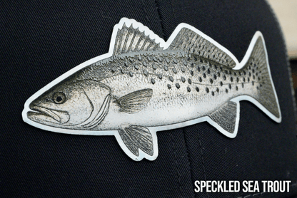 Die Cut UV Printed Texture Build Fish Patches - LoneStar Adhesive