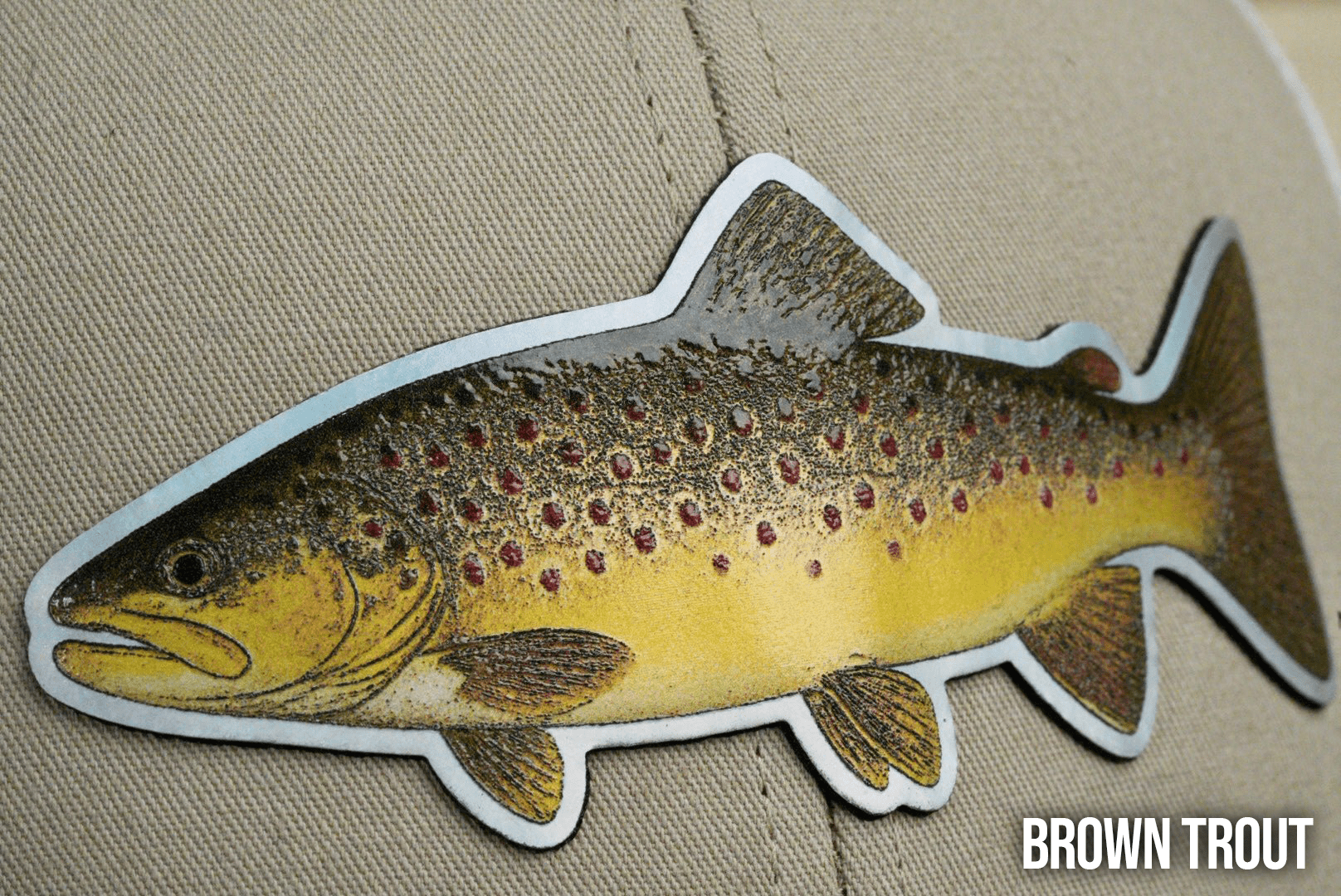 Die Cut UV Printed Texture Build Fish Patches - LoneStar Adhesive
