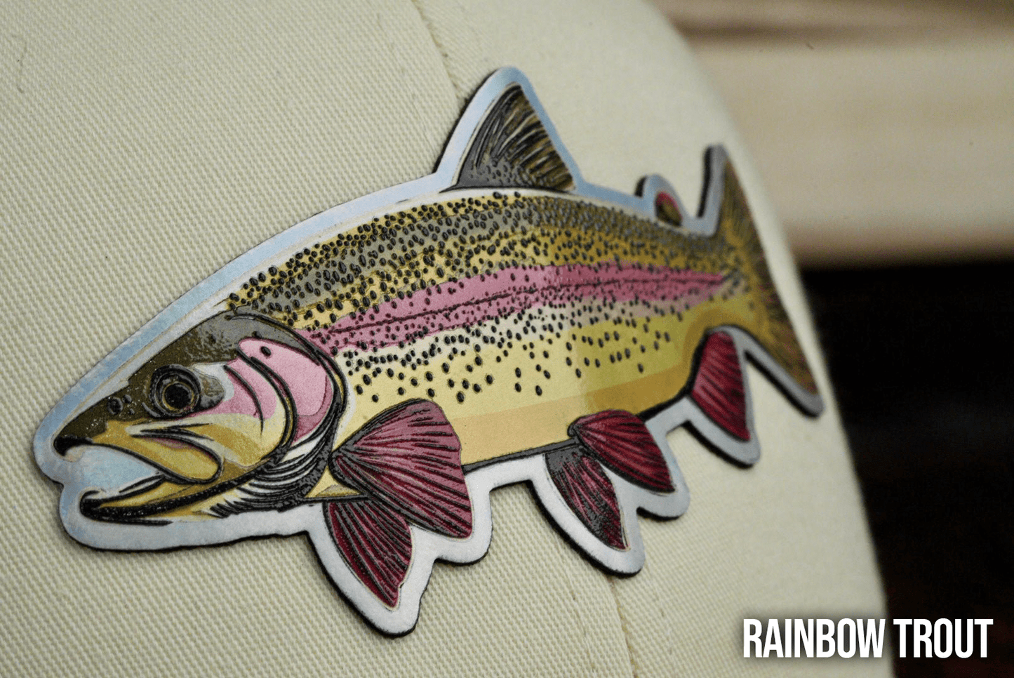 Die Cut UV Printed Texture Build Fish Patches - LoneStar Adhesive