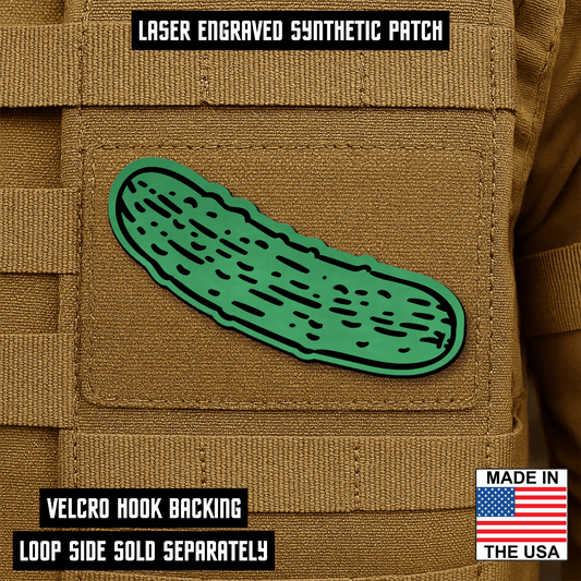 Dill Pickle Funny Morale Patch 1.8"x3" Hook & Loop | Made in USA - LoneStar Adhesive