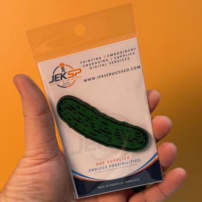 Dill Pickle Funny Morale Patch, 1.8x3" Synthetic Engraved | Made in USA | VELCRO® Brand Hook Backing - LoneStar Adhesive