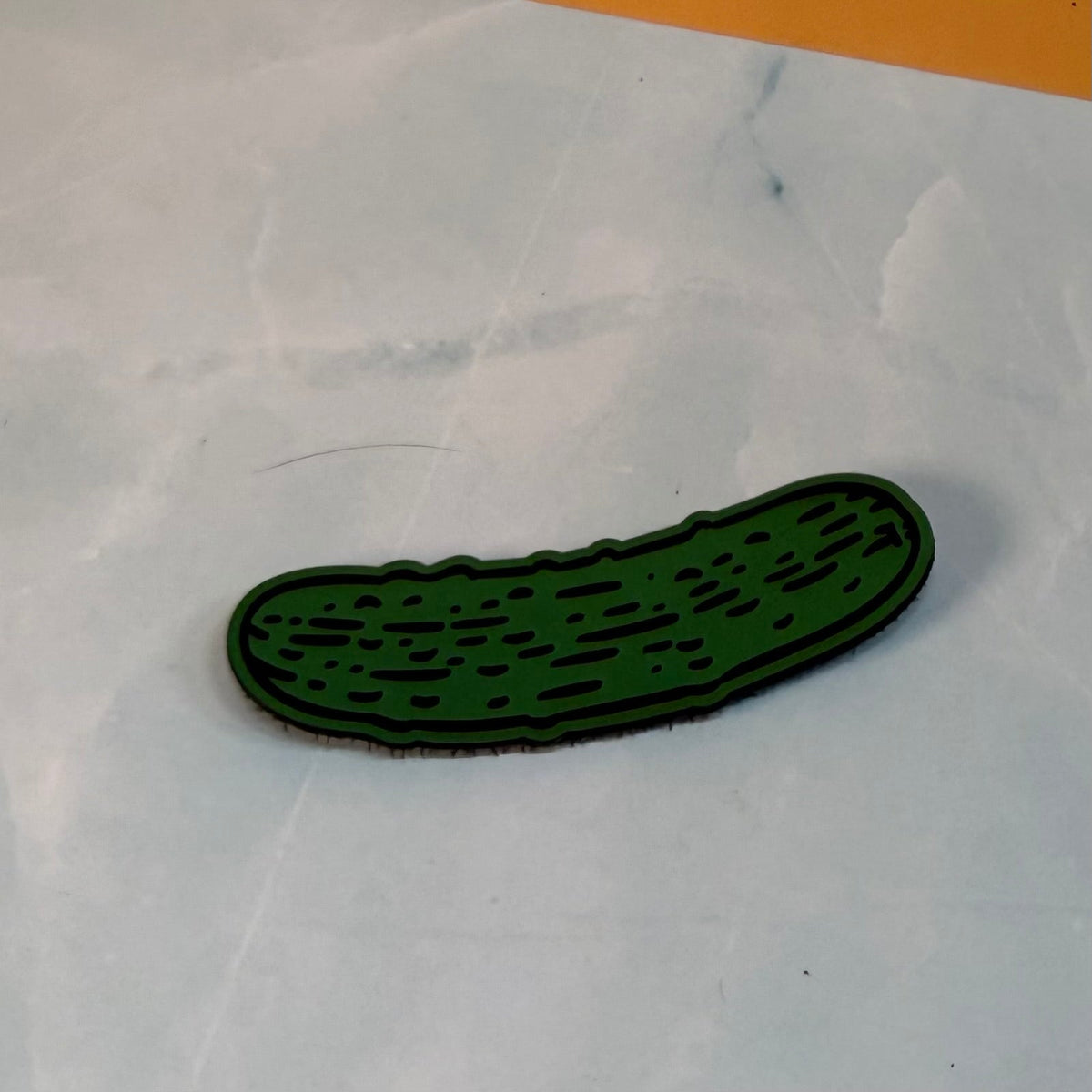 Dill Pickle Funny Morale Patch, 1.8x3" Synthetic Engraved | Made in USA | VELCRO® Brand Hook Backing - LoneStar Adhesive