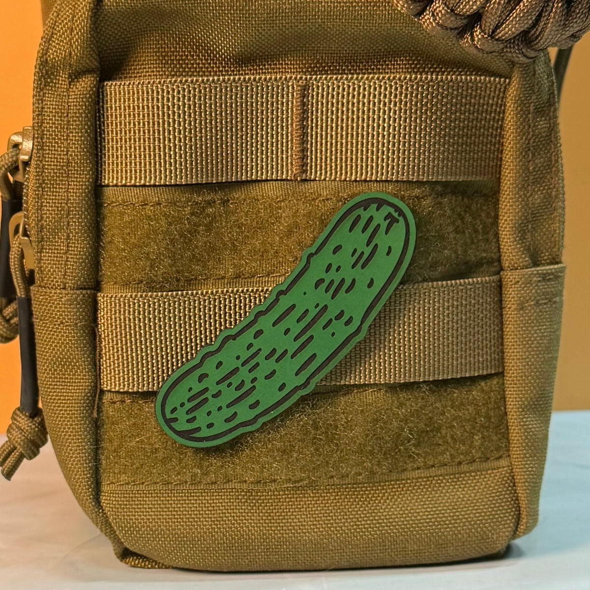Dill Pickle Funny Morale Patch, 1.8x3" Synthetic Engraved | Made in USA | VELCRO® Brand Hook Backing - LoneStar Adhesive