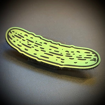 Dill Pickle Laser Engraved Morale Patch, 1.8x3" | VELCRO® Brand Hook Backing - #LoneStar Adhesive#