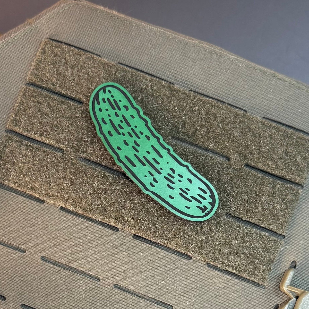 Dill Pickle Laser Engraved Morale Patch, 1.8x3" | VELCRO® Brand Hook Backing - #LoneStar Adhesive#