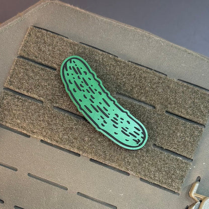 Dill Pickle Laser Engraved Morale Patch, 1.8x3" | VELCRO® Brand Hook Backing - #LoneStar Adhesive#