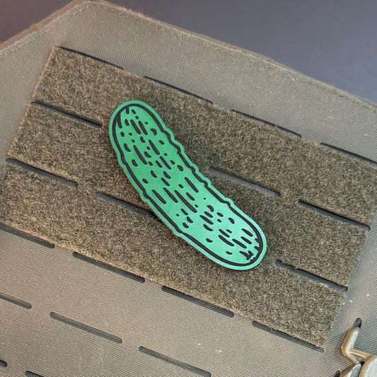 Dill Pickle Laser Engraved Morale Patch, 1.8x3" | VELCRO® Brand Hook Backing - #LoneStar Adhesive#