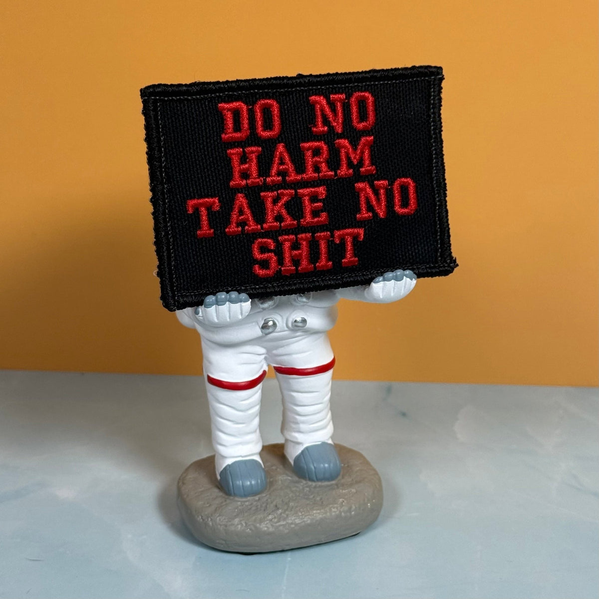 Do No Harm Take No Shit Funny Morale Patch, 2x3" | Made in USA | VELCRO® Brand Hook Backing - LoneStar Adhesive