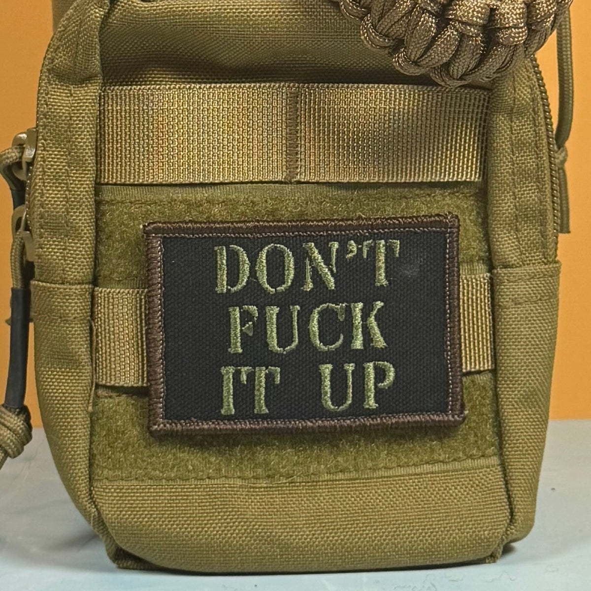 Don't Fuck It Up Funny Tactical Morale Patch, 2x3" | Made in USA | VELCRO® Brand Hook Backing - LoneStar Adhesive