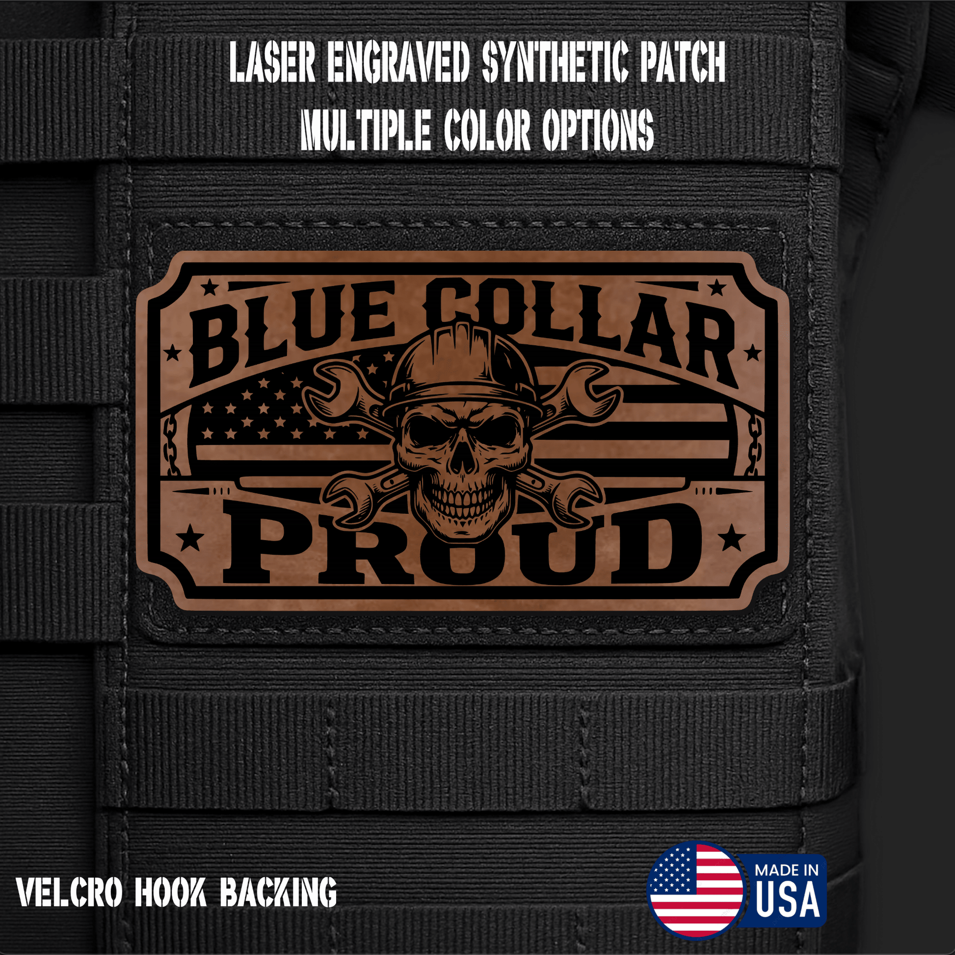 Don't Panic It's Organic Funny Morale Patch | Made in USA | VELCRO® Brand Hook Backing - LoneStar Adhesive