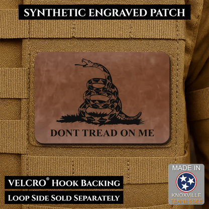 Don’t Tread on Me Gadsden Flag Patch | Made in USA | VELCRO® Brand Hook Backing - LoneStar Adhesive