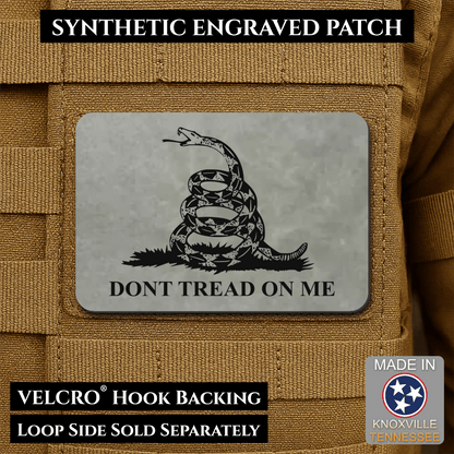 Don’t Tread on Me Gadsden Flag Patch | Made in USA | VELCRO® Brand Hook Backing - LoneStar Adhesive
