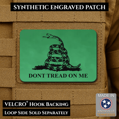Don’t Tread on Me Gadsden Flag Patch | Made in USA | VELCRO® Brand Hook Backing - LoneStar Adhesive