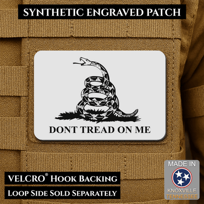 Don’t Tread on Me Gadsden Flag Patch | Made in USA | VELCRO® Brand Hook Backing - LoneStar Adhesive