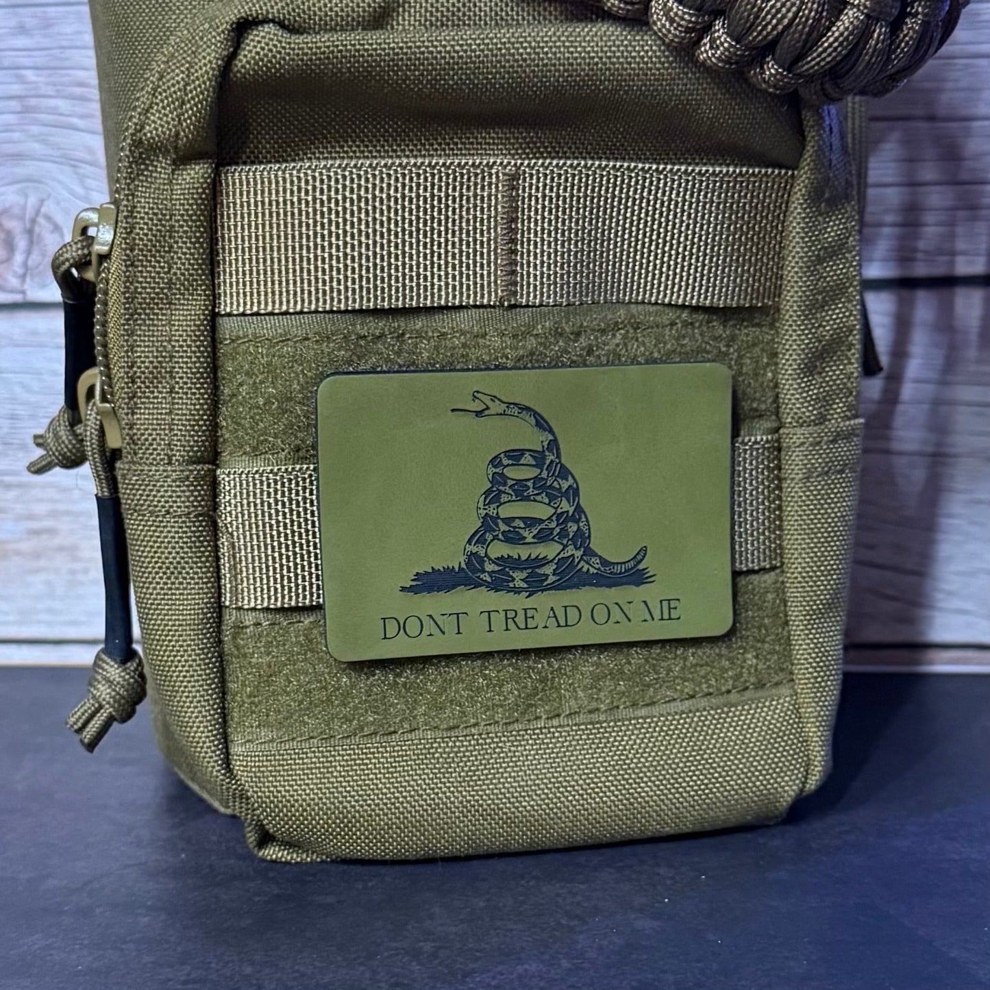 Don’t Tread on Me Gadsden Flag Patch | Made in USA | VELCRO® Brand Hook Backing - LoneStar Adhesive