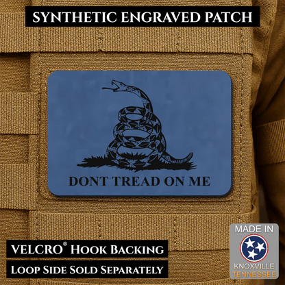 Don’t Tread on Me Gadsden Flag Patch | Made in USA | VELCRO® Brand Hook Backing - LoneStar Adhesive