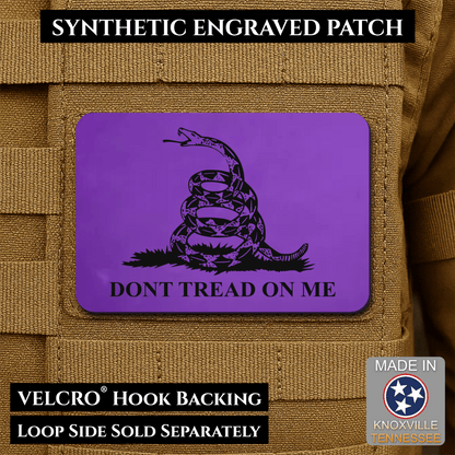 Don’t Tread on Me Gadsden Flag Patch | Made in USA | VELCRO® Brand Hook Backing - LoneStar Adhesive