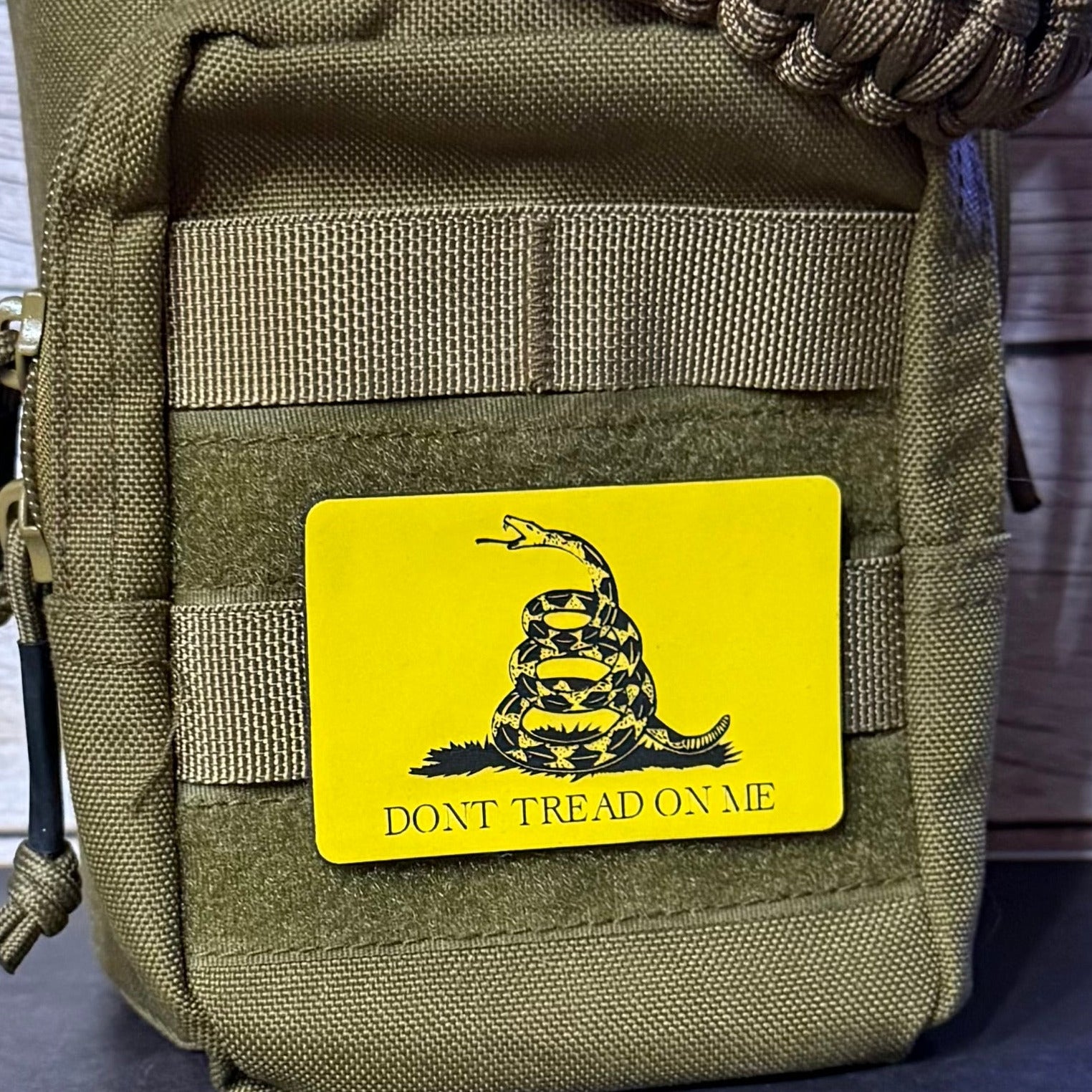 Don’t Tread on Me Gadsden Flag Patch | Made in USA | VELCRO® Brand Hook Backing - LoneStar Adhesive