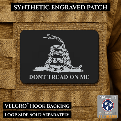 Don’t Tread on Me Gadsden Flag Patch | Made in USA | VELCRO® Brand Hook Backing - LoneStar Adhesive