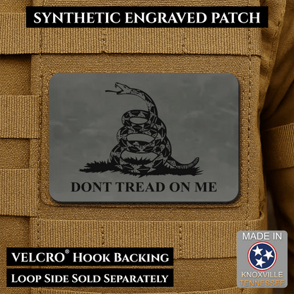 Don’t Tread on Me Gadsden Flag Patch | Made in USA | VELCRO® Brand Hook Backing - LoneStar Adhesive