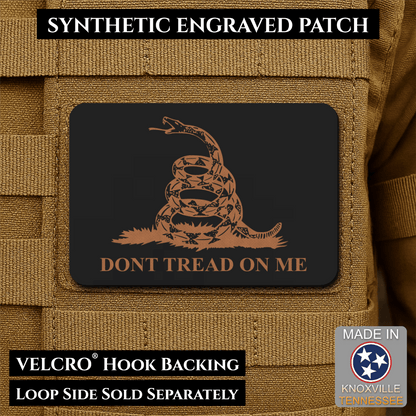 Don’t Tread on Me Gadsden Flag Patch | Made in USA | VELCRO® Brand Hook Backing - LoneStar Adhesive