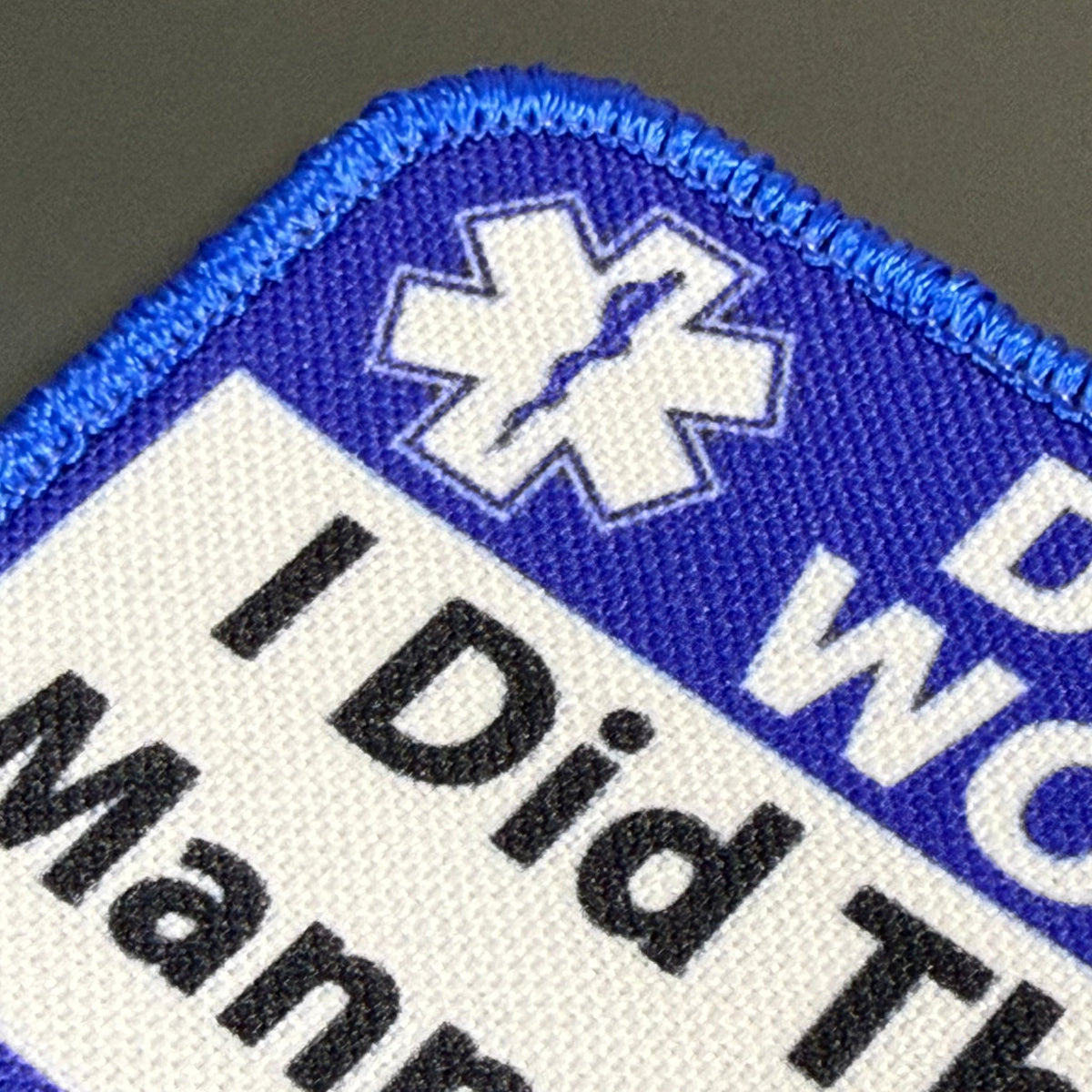 Don’t Worry I Did This On A Mannequin Once Funny Morale Patch, 2.25x4" | Made in USA | VELCRO® Brand Hook Backing - LoneStar Adhesive