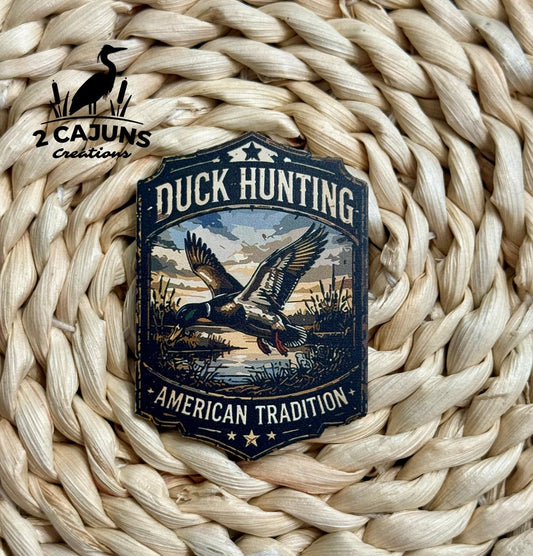 Duck Hunting American Tradition UV Printed Hat Patch - LoneStar Adhesive