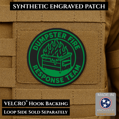 Dumpster Fire Response Team Morale Patch 3" Round Hook & Loop | Made in USA - LoneStar Adhesive