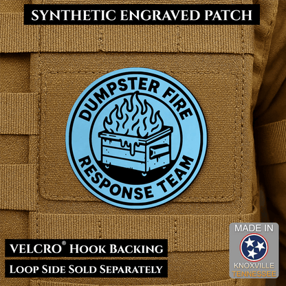 Dumpster Fire Response Team Morale Patch 3" Round Hook & Loop | Made in USA - LoneStar Adhesive
