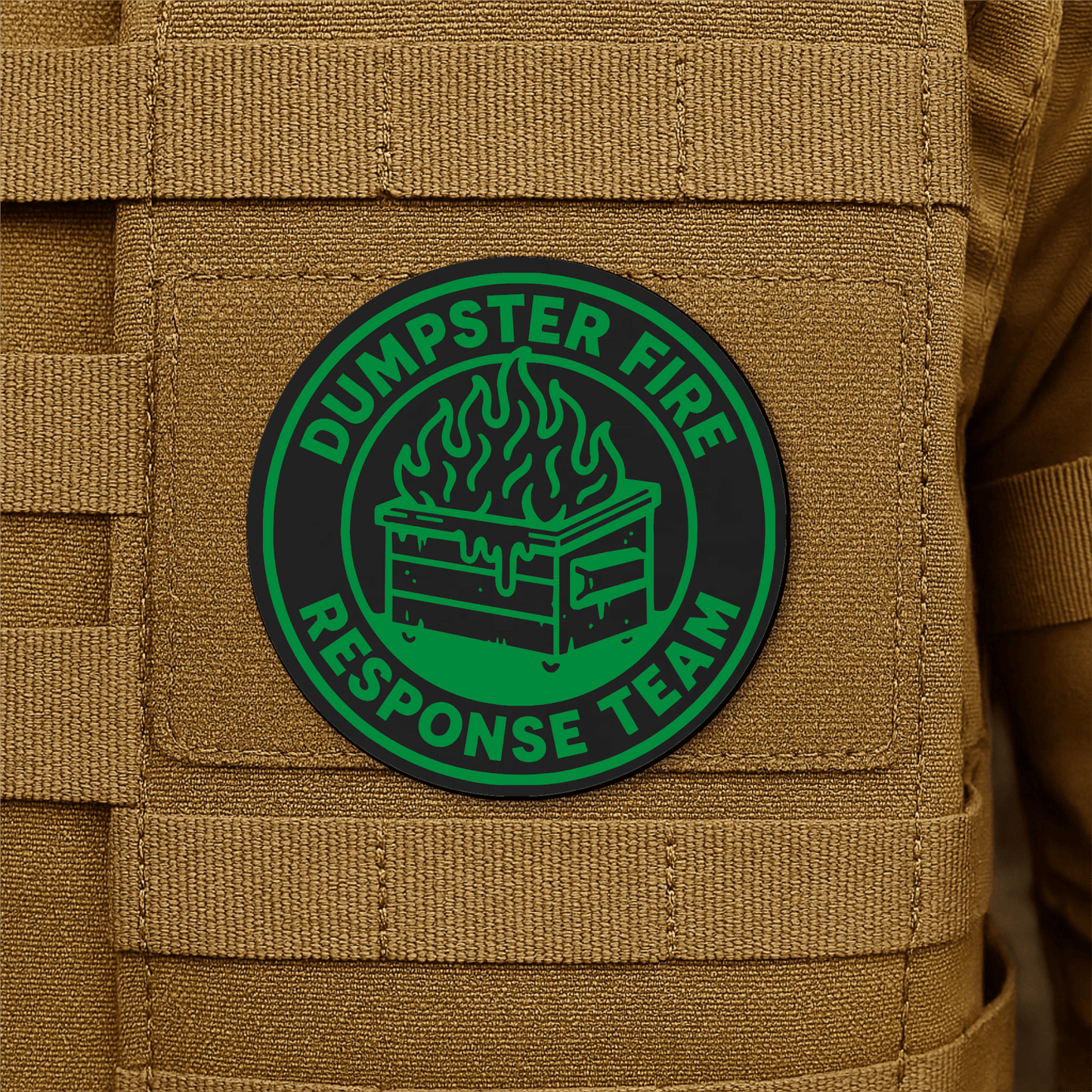 Dumpster Fire Response Team Morale Patch 3" Round Hook & Loop | Made in USA - LoneStar Adhesive